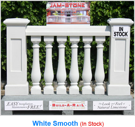 White Precast Stone Railing