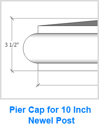 Pier Cap for 10 Inch Newel Post